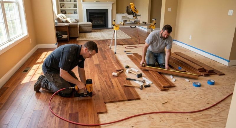 Cherry Floor Installation in Staten Island, NY