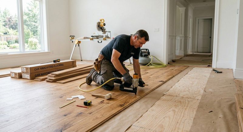 Oak Floor Installation in Bergenfield, NJ