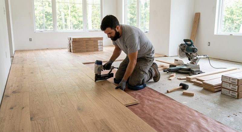 White Oak Floor Installation in Passaic County, NJ
